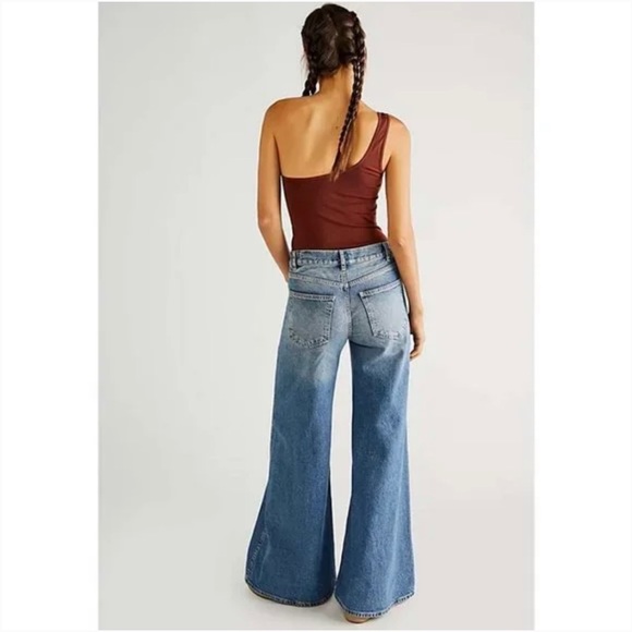 Free People Lovefool Low Rise Jeans Wide Leg - Picture 7 of 16